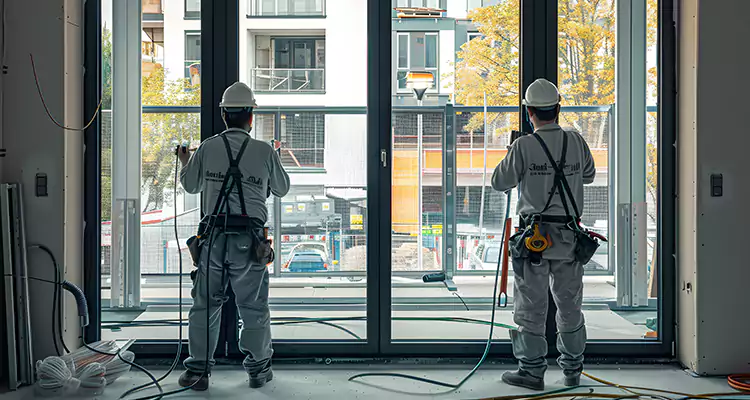 Patio Door Glass Replacement with Built-In Blinds in Egypt Lake-Leto, FL