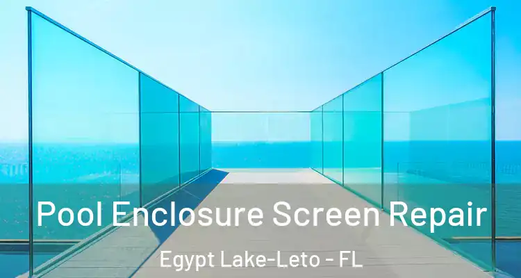 Pool Enclosure Screen Repair Egypt Lake-Leto - FL